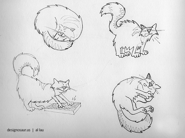 cartoon: long-haired cat
