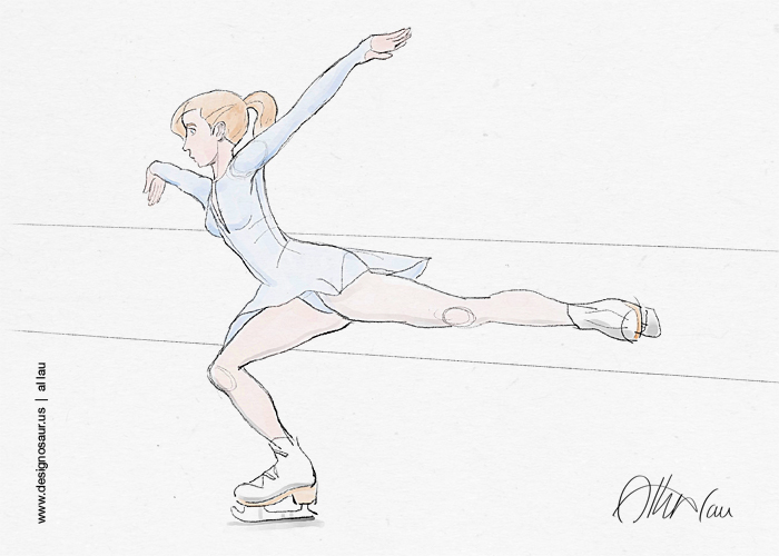 How to draw figure skating  YouTube